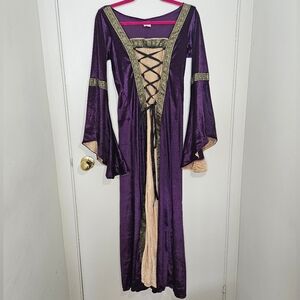 Womens purple/gold renaissance dress. Size S. New w/o tags. Halloween/dress up.